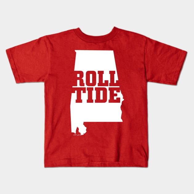 Alabama - Roll Tide! Kids T-Shirt by MacMarlon